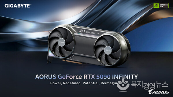 기가바이트, CES 2026에서 혁신적인 냉각 기술과 콤팩트한 디자인을 결합한 AORUS GeForce RTX™ 5090 INFINITY 그래픽카드 공개